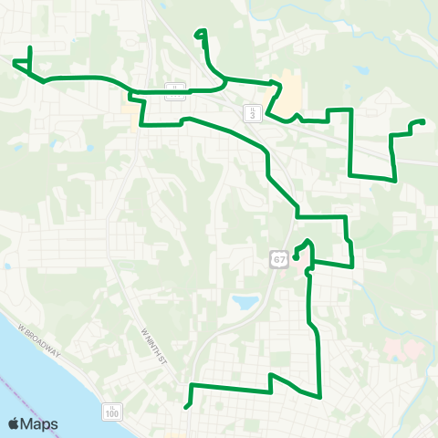 Madison County Transit Central Shuttle map