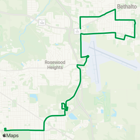 Madison County Transit Bethalto Shuttle map