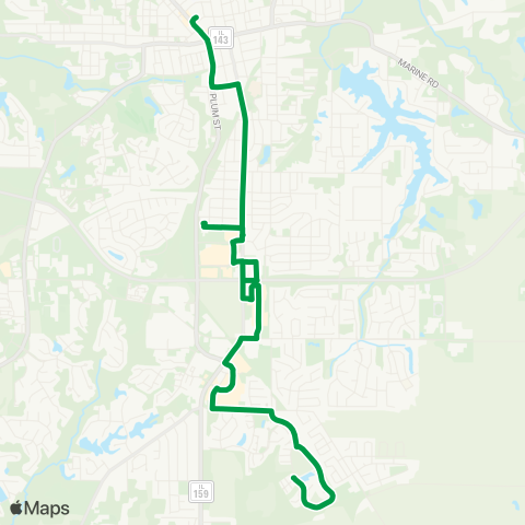 Madison County Transit Edwardsville - Glen Carbon Shuttle map