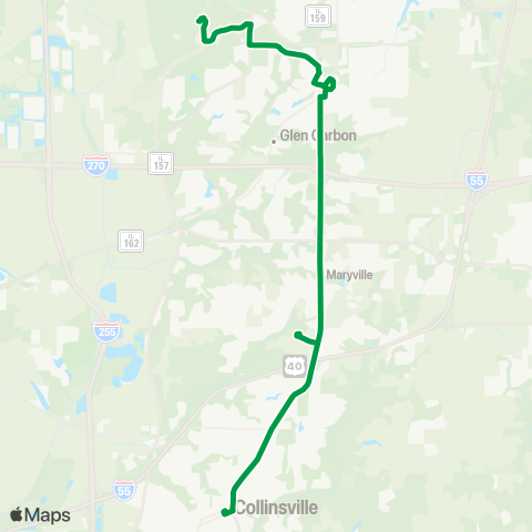 Madison County Transit Edwardsville - Collinsville map