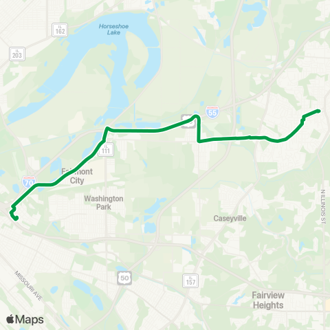 Madison County Transit Collinsville Regional map