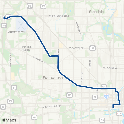 MCTS Walnut - Appleton map