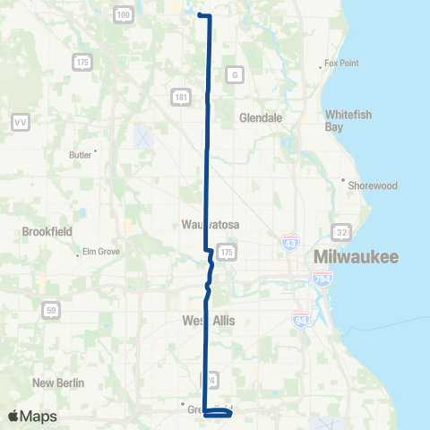 MCTS 60th Street map