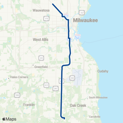 MCTS Amazon Oak Creek map