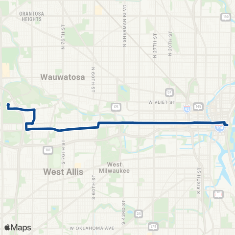 MCTS Connect 1 Wisconsin Ave map