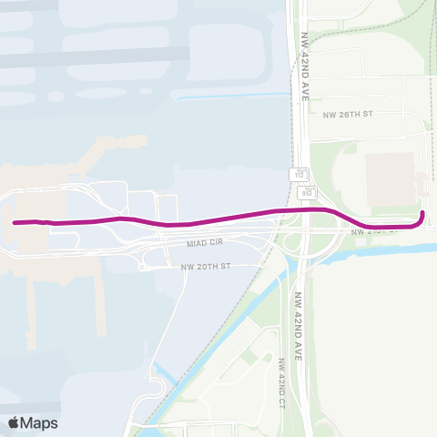 Miami-Dade Transit MIA Mover map