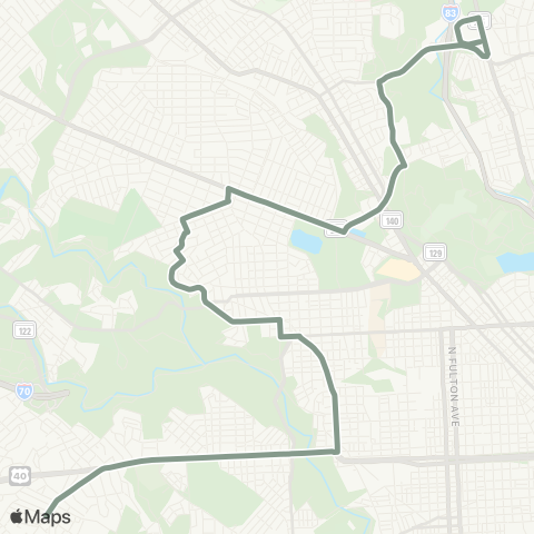 MDOT MTA Westgate - Medfield map