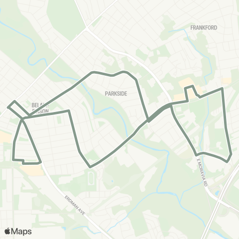 MDOT MTA Belair - Edison Circulator map