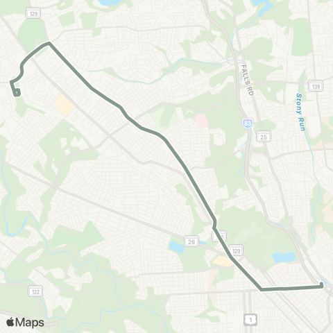 MDOT MTA Penn - North - Milford Mill map