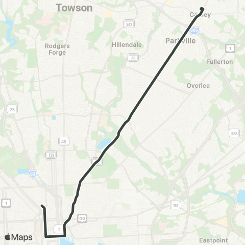 MDOT MTA State Center - Carney / Hillendale map