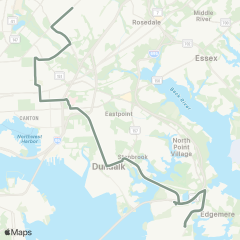 MDOT MTA Gardenville - Tradepoint Atlantic map