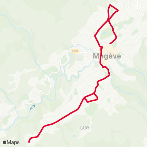 Meg-Bus Megève - Rochebrune - Jaillet map