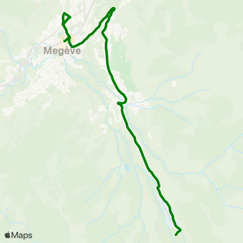 Meg-Bus Megève - Côte 2000 - Jaillet map