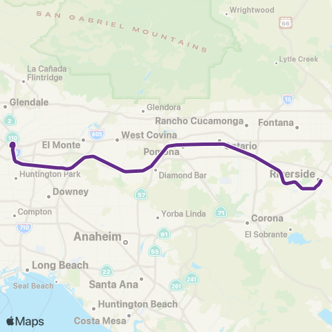 Metrolink Metrolink Riverside Line map