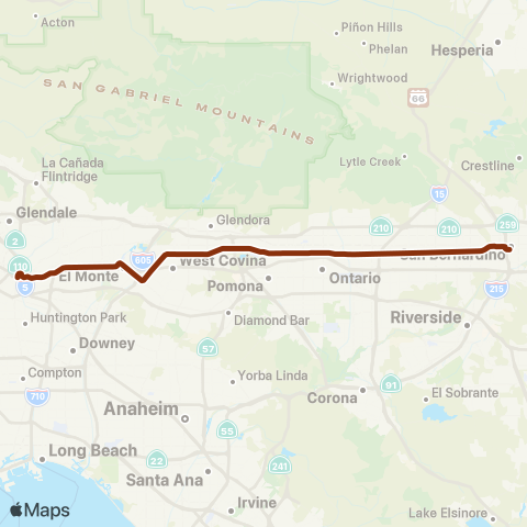 Metrolink Metrolink San Bernardino Line map