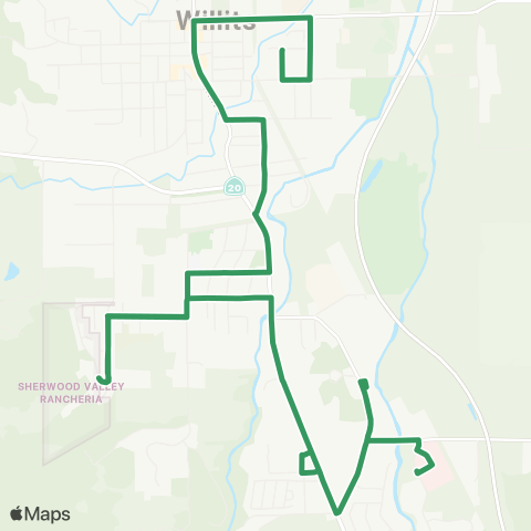 MTA Willits Local map