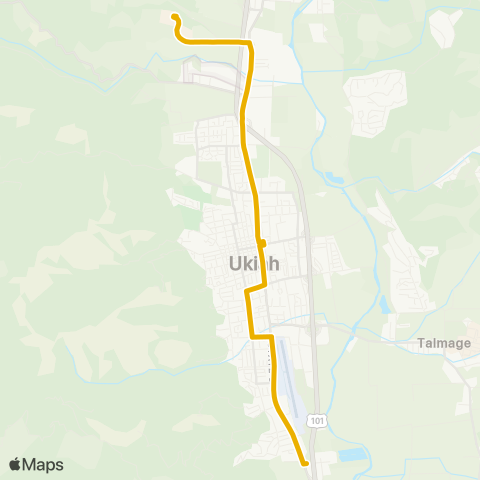 MTA Ukiah Jitney map