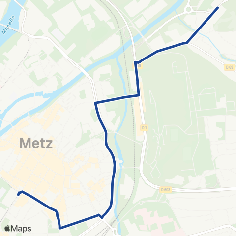 LE MET' Flexo 5 - Secteur Lorry-les-Metz / Saulny map