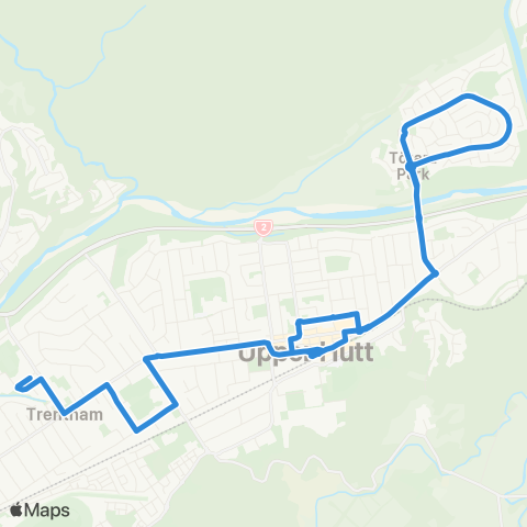 Metlink Upper Hutt - Totara Park - Upper Hutt map