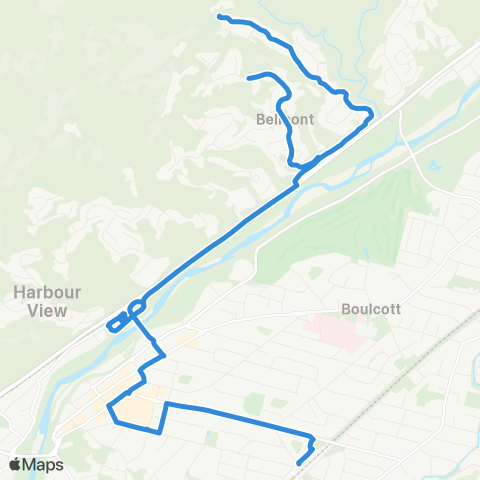 Metlink Belmont - Melling - Lower Hutt map