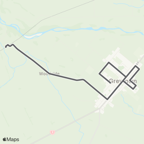 Metlink Greytown - Woodside map