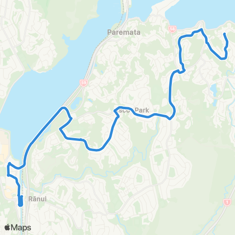 Metlink Whitby (The Crowsnest) - Aotea - Porirua map