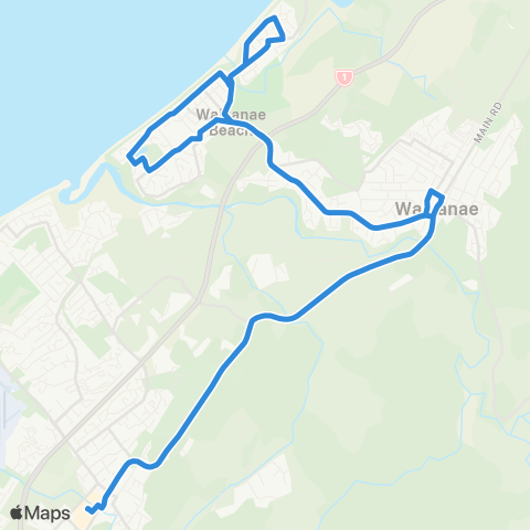 Metlink Waikanae - Waikanae Beach - Waikanae map