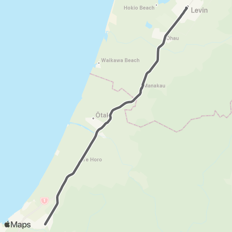 Metlink Waikanae - Levin map