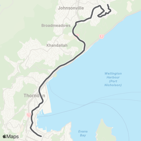 Metlink Newlands - Wellington map