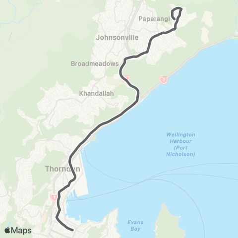 Metlink Woodridge - Wellington map