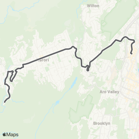 Metlink Karori South - Brandon Street map