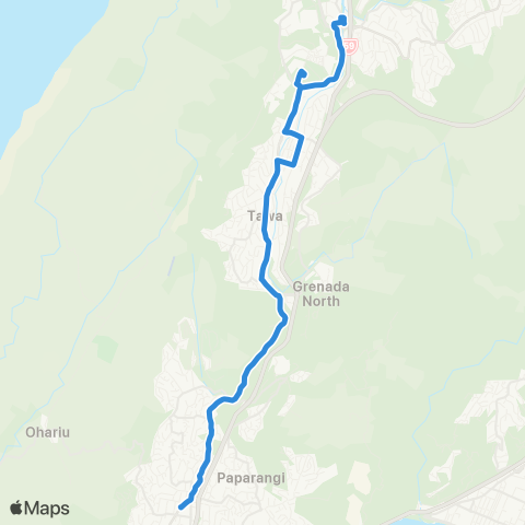 Metlink Porirua - Tawa - Johnsonville map