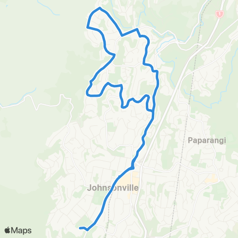 Metlink Johnsonville - Churton Pk - Johnsonville map