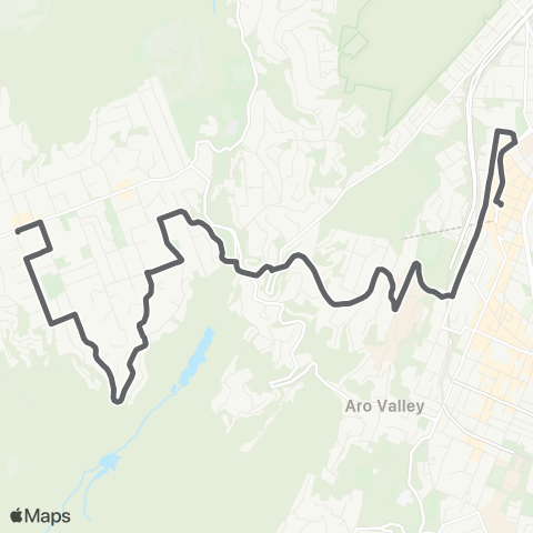 Metlink Karori (Wrights Hill) - Kelburn - Brandon St map