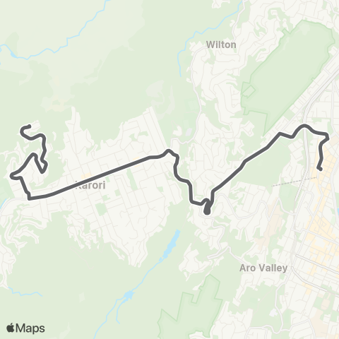 Metlink Karori West - Brandon Street map