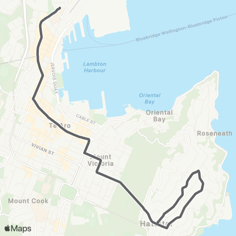 Metlink Hataitai - Wellington map