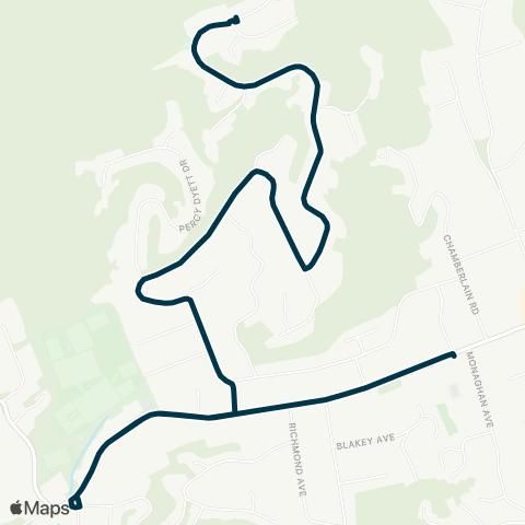 Metlink Karori W - St Teresa's & Karori W Normal Schools map