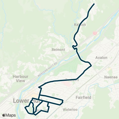 Metlink Hutt Central Schools - Kelson map