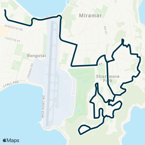 Metlink Evans Bay Intermediate & Kahurangi Schools - Strathmore Pk map