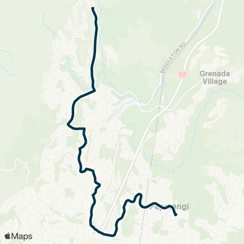 Metlink Churton Pk - Newlands Coll & Intermediate Sch (via Melksham Dr & Bassett Rd) map