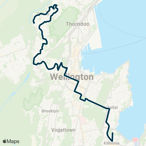 Metlink St Patrick’s & Wellington Colleges, Wellington HS - Northland - Wilton map