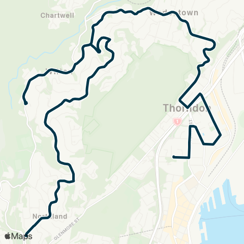 Metlink Thorndon Colleges - Wilton - Northland map