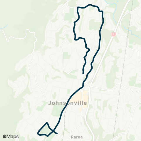 Metlink Raroa Normal Intermediate Sch & Onslow Coll - Johnsonville - Churton Pk S map