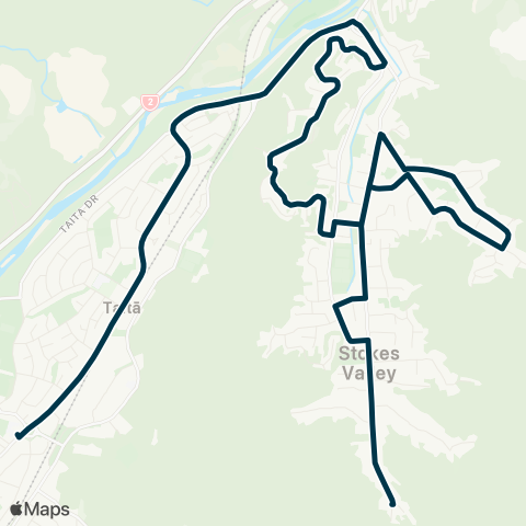 Metlink Stokes Valley - Avalon Intermediate Sch map