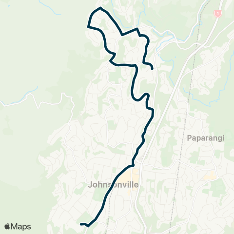 Metlink Churton Pk N - Johnsonville - Onslow Coll map