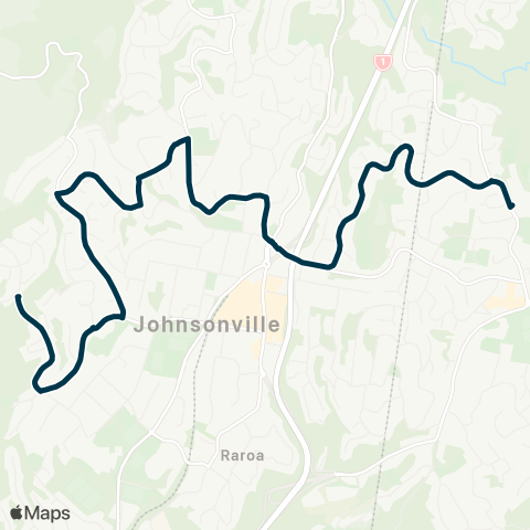 Metlink Johnsonville W - Paparangi - Newlands Coll & Intermediate Sch map