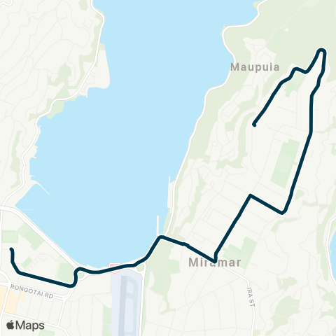 Metlink Evans Bay Intermediate Sch - Miramar N map