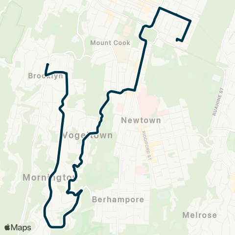 Metlink Brooklyn - Kingston - Vogeltown - Basin Schools map