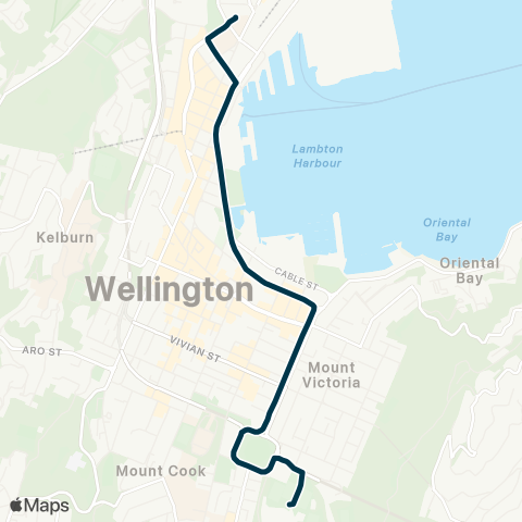 Metlink Wellington College - Wellington map