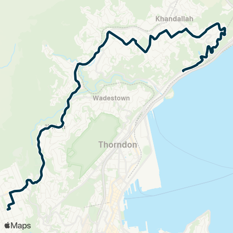 Metlink Khandallah - Ngaio - Wilton - Marsden Sch map